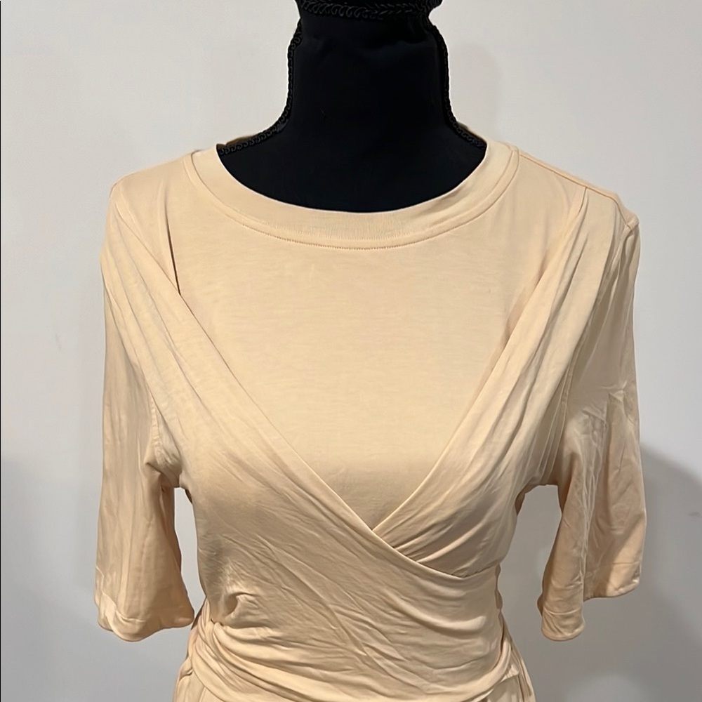 Lululemon cotton wrap front t-shirt dress - prosecco - Picture 5 of 7